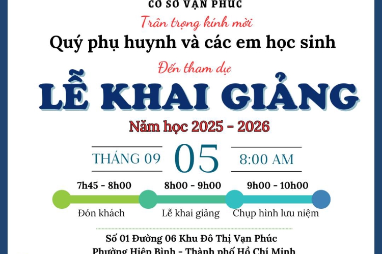 THƯ MỜI KHAI GIẢNG – CÙNG CON ĐÓN NĂM HỌC MỚI ĐẦY YÊU THƯƠNG