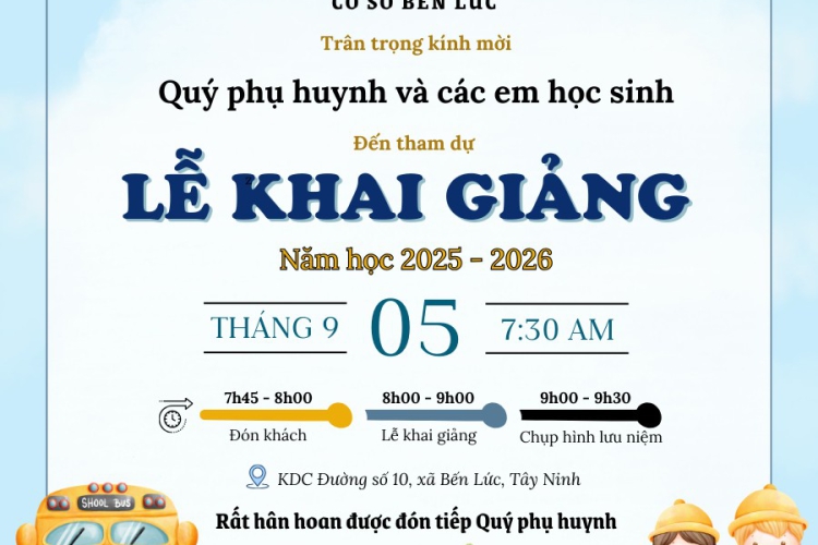 CHÀO ĐÓN LỄ KHAI GIẢNG – CÙNG CON BẮT ĐẦU HÀNH TRÌNH MỚI