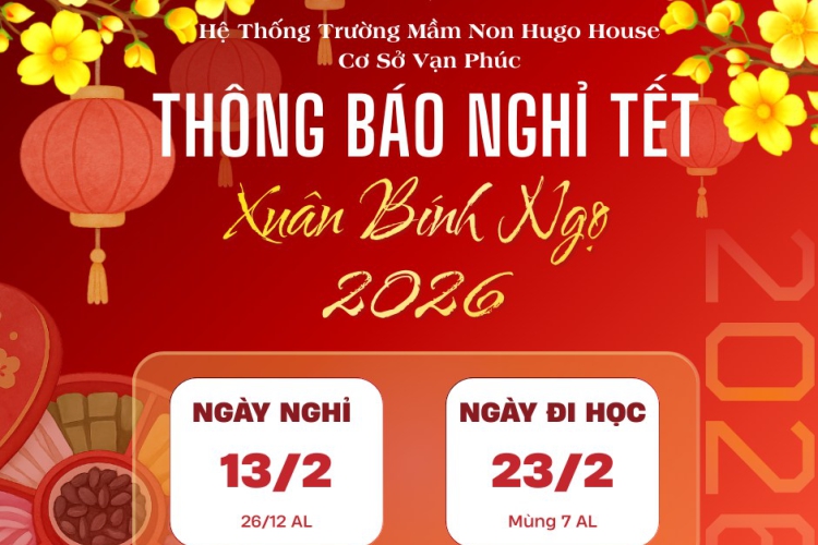 THÔNG BÁO NGHỈ TẾT NGUYÊN ĐÁN 2026
