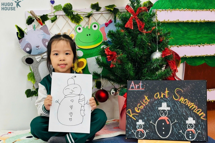 SẮC MÀU MÙA ĐÔNG TRONG TIẾT HỌC “RESIST ART SNOWMAN”