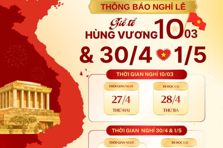 THÔNG BÁO NGHỈ LỄ
